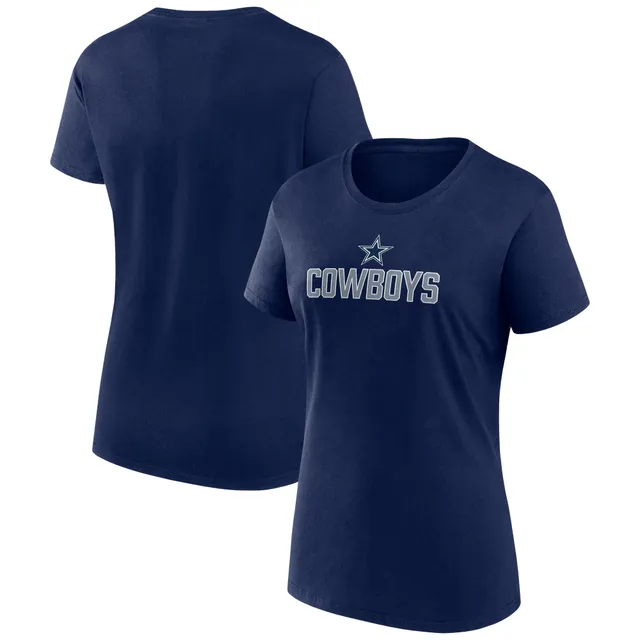 Women's Dallas Cowboys Fanatics Branded Navy/White Ombre Long Sleeve T-Shirt