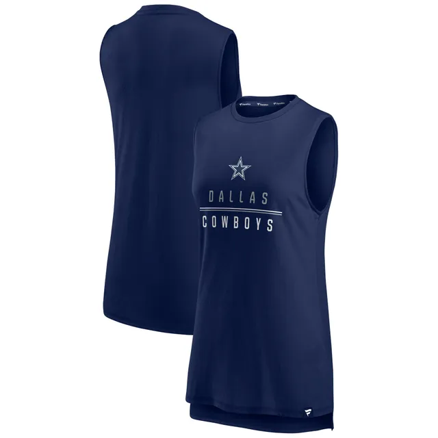 Dallas Cowboys Fanatics Branded Women's Bling Flowy Tank Top - Navy