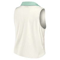 Women's Fanatics Cream Dallas Cowboys Studio Wellness V-Neck Tank Top