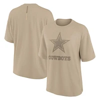 Women's Fanatics Khaki Dallas Cowboys Elements Oversized T-Shirt