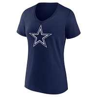 Women's Fanatics Micah Parsons  Navy Dallas Cowboys Player Icon Name & Number V-Neck T-Shirt