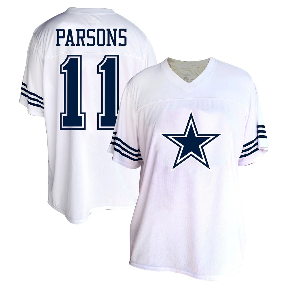 Women's Fanatics Micah Parsons White Dallas Cowboys Plus Fashion Jersey