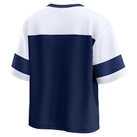 Women's Fanatics  Navy/White Dallas Cowboys Homeschool Jersey Poly V-Neck
Fashion Top