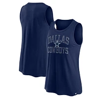 Women's Fanatics Navy Dallas Cowboys Bling Flowy Tank Top