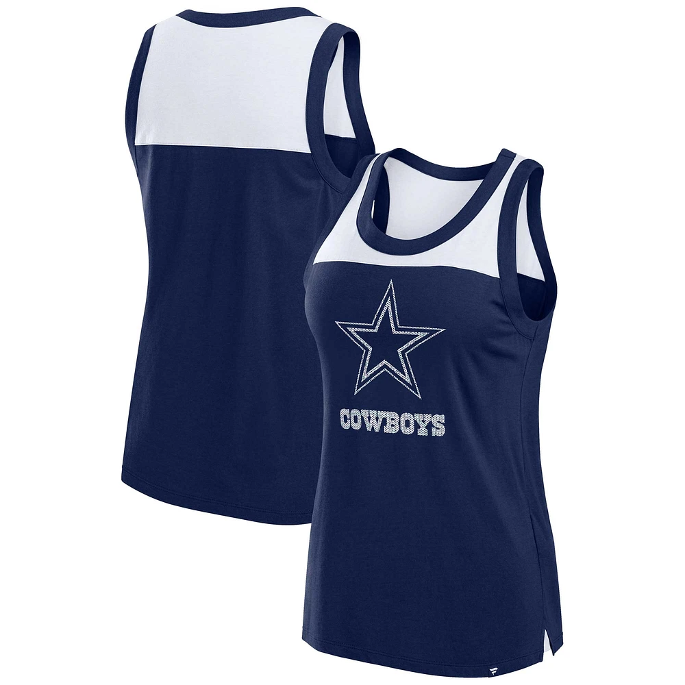 Women's Fanatics Navy Dallas Cowboys Sequin Tank Top