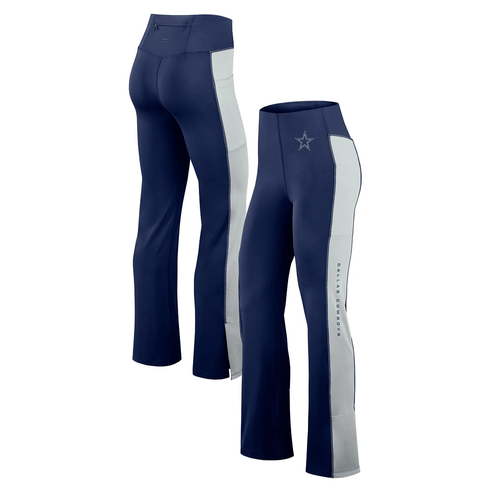 Women's Fanatics Navy Dallas Cowboys Studio Fitted Flared Leggings