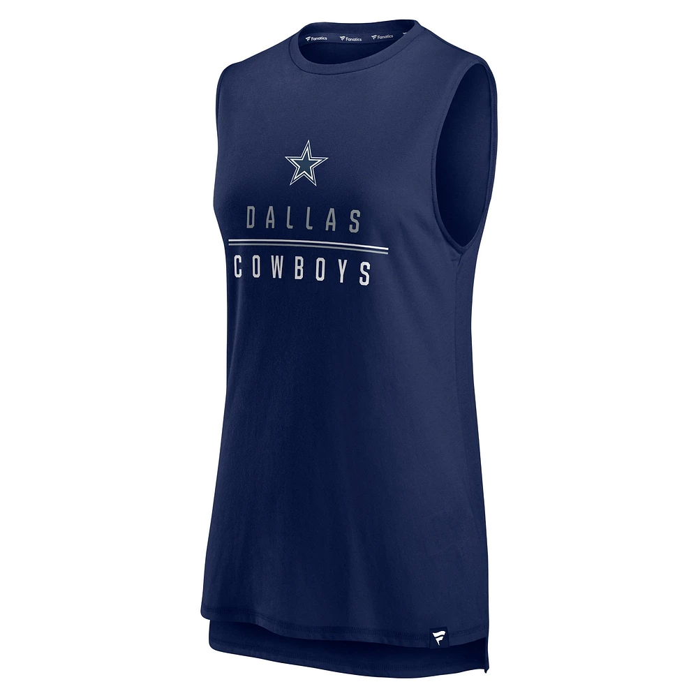 Women's Fanatics Navy Dallas Cowboys True Contender - Tank Top