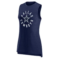 Women's Fanatics  Navy Dallas Cowboys What Goes Around Tank Top