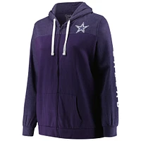 Women's Fanatics Purple Dallas Cowboys Plus City Ties Full-Zip Hoodie