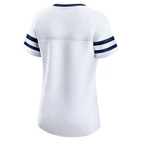 T-shirt à lacets Fanatics pour femmes, blanc, Dallas Cowboys Sunday Best