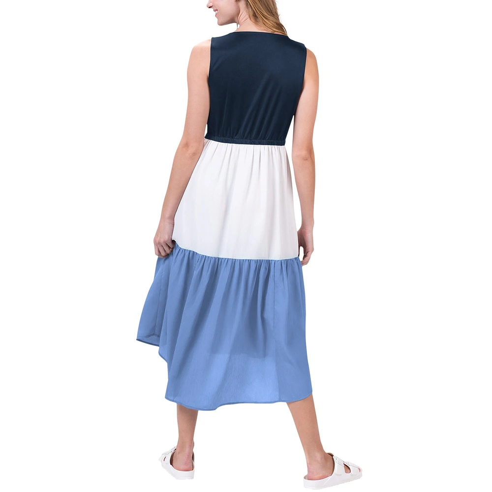 Robe color block G-III 4Her par Carl Banks pour femmes, bleu marine/blanc/royal, Dallas Cowboys 12th Inning