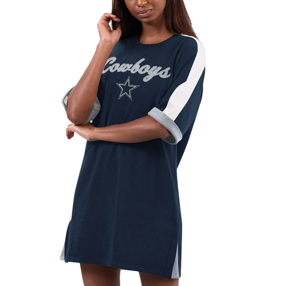 Robe baskets G-III 4Her par Carl Banks pour femmes, bleu marine, drapeau des Cowboys de Dallas