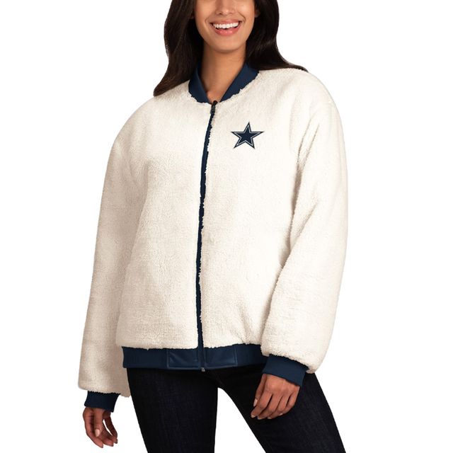 Veste réversible pour femme G-III 4Her by Carl Banks Oatmeal/Navy Dallas Cowboys Switchback Full-Zip