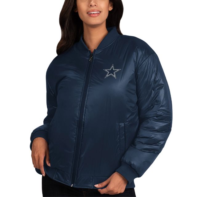 Veste réversible pour femme G-III 4Her by Carl Banks Oatmeal/Navy Dallas Cowboys Switchback Full-Zip