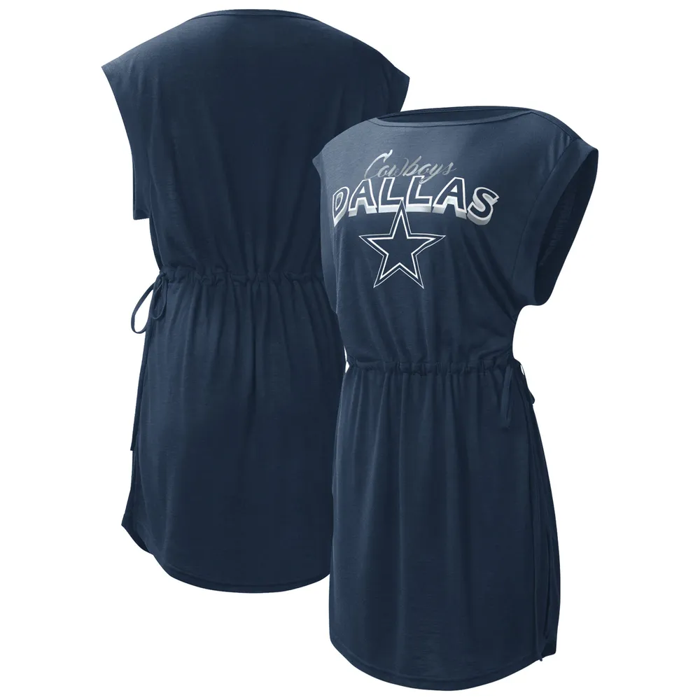 Lids Dallas Cowboys G-III Sports by Carl Banks Women's G.O.A.T. Swimsuit  Cover-Up - Navy