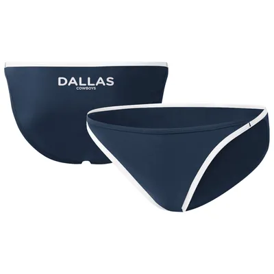 Women's G-III Sports by Carl Banks Navy Dallas Cowboys Play Action Bikini Bottom