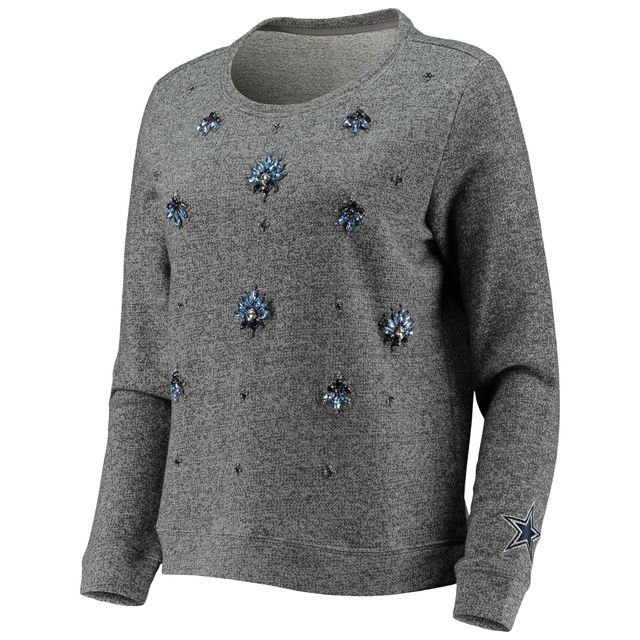 Pull femme gris Dallas Cowboys Amal Pullover