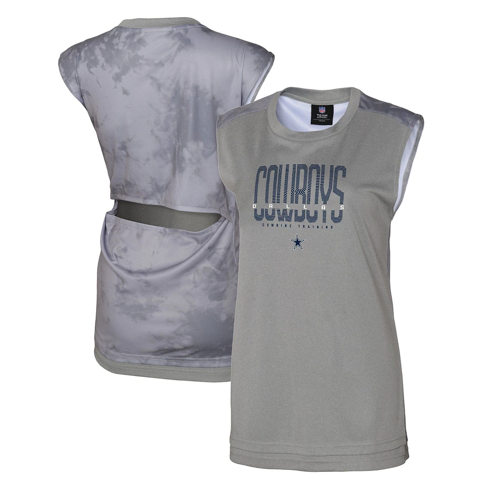 Women's Gray Dallas Cowboys No Sweat Tank Top