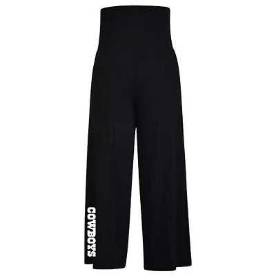 Women's Kiya Tomlin Black Dallas Cowboys Culotte Lounge Pants