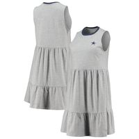 Women's Lauren James Heathered Gray Dallas Cowboys Tiered Dress