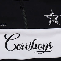 Women's Mitchell & Ness Black Dallas Cowboys Quarter-Zip Jacket