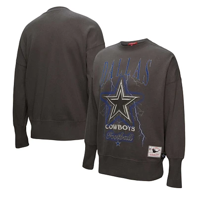 Sweatshirt à enfiler avec logo en détresse 4.0 pour femmes Mitchell & Ness charbon de bois Dallas Cowboys