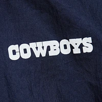 Veste zippée en nylon bleu marine Dallas Cowboys pour femme Mitchell & Ness