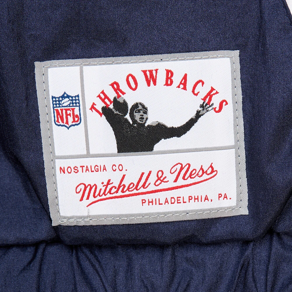 Veste zippée en nylon bleu marine Dallas Cowboys pour femme Mitchell & Ness