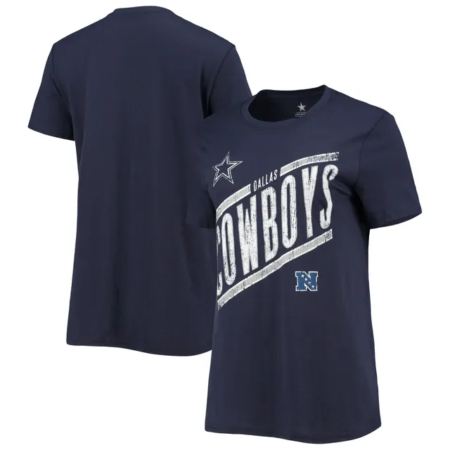 Lids Dallas Cowboys '47 Women's Phoenix V-Neck T-Shirt Navy