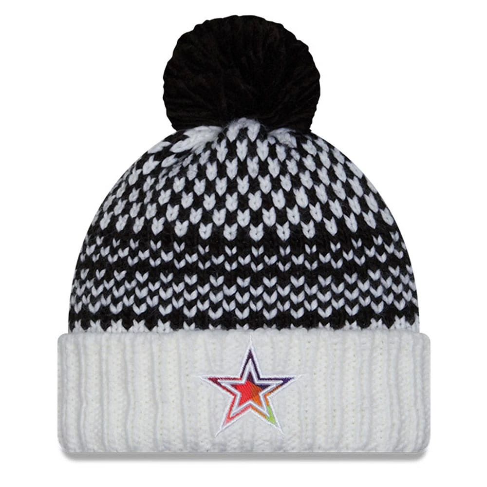 Women's New Era  Black/White Dallas Cowboys 2023 NFL Crucial Catch Cuffed Pom Knit Hat