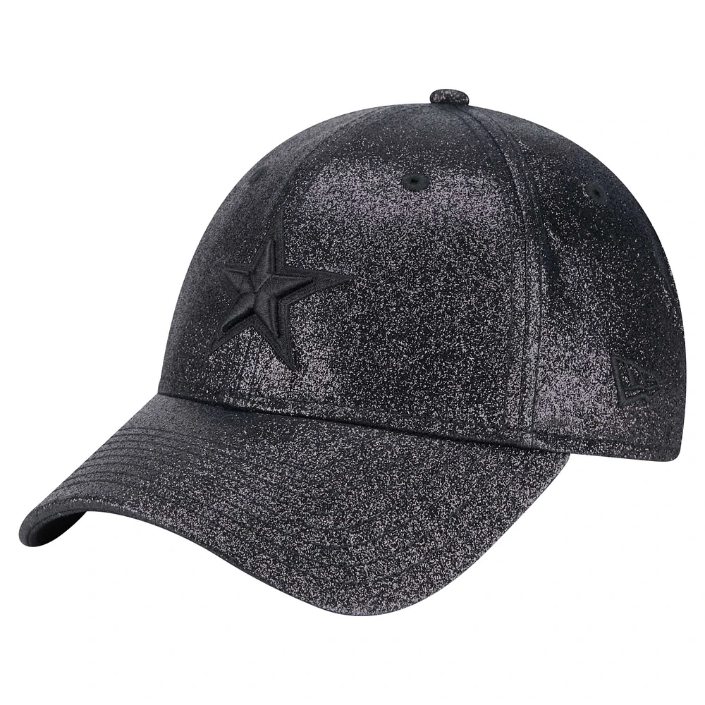 Women's New Era Black Dallas Cowboys Sparkly 9FORTY Adjustable Hat