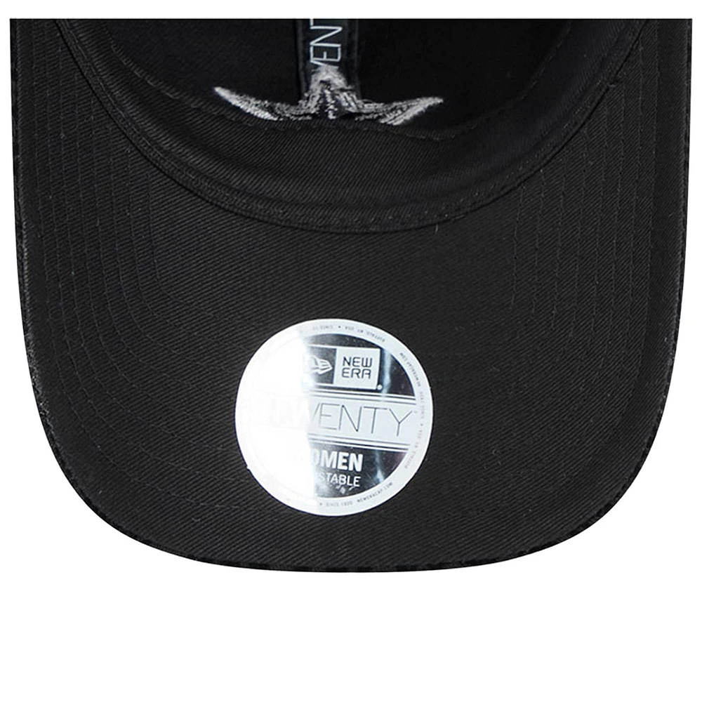 Casquette ajustable 9TWENTY Sport Night Flair Dallas Cowboys de New Era pour femme, noire