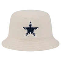 Women's New Era Cream Dallas Cowboys Cozy Sherpa Bucket Hat