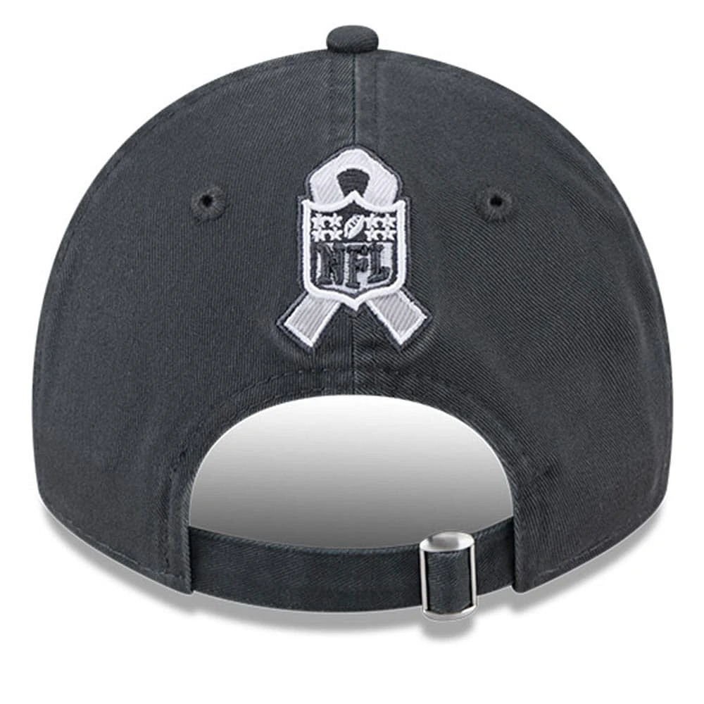 Casquette ajustable 9TWENTY Salute To Service 2024 des Cowboys de Dallas de New Era en graphite pour femme