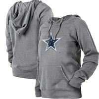 Sweat à capuche raglan floral gris Dallas Cowboys New Era pour femme