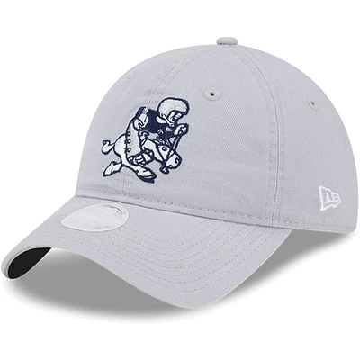 Casquette réglable New Era Dallas Cowboys Throwback Main Core Classic 2.0 9TWENTY grise pour femme