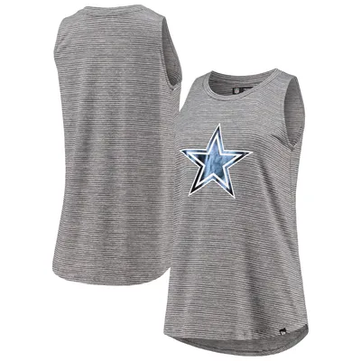 Women's Pro Standard Navy Dallas Cowboys Ombre Wordmark Classic Cropped  Tank Top