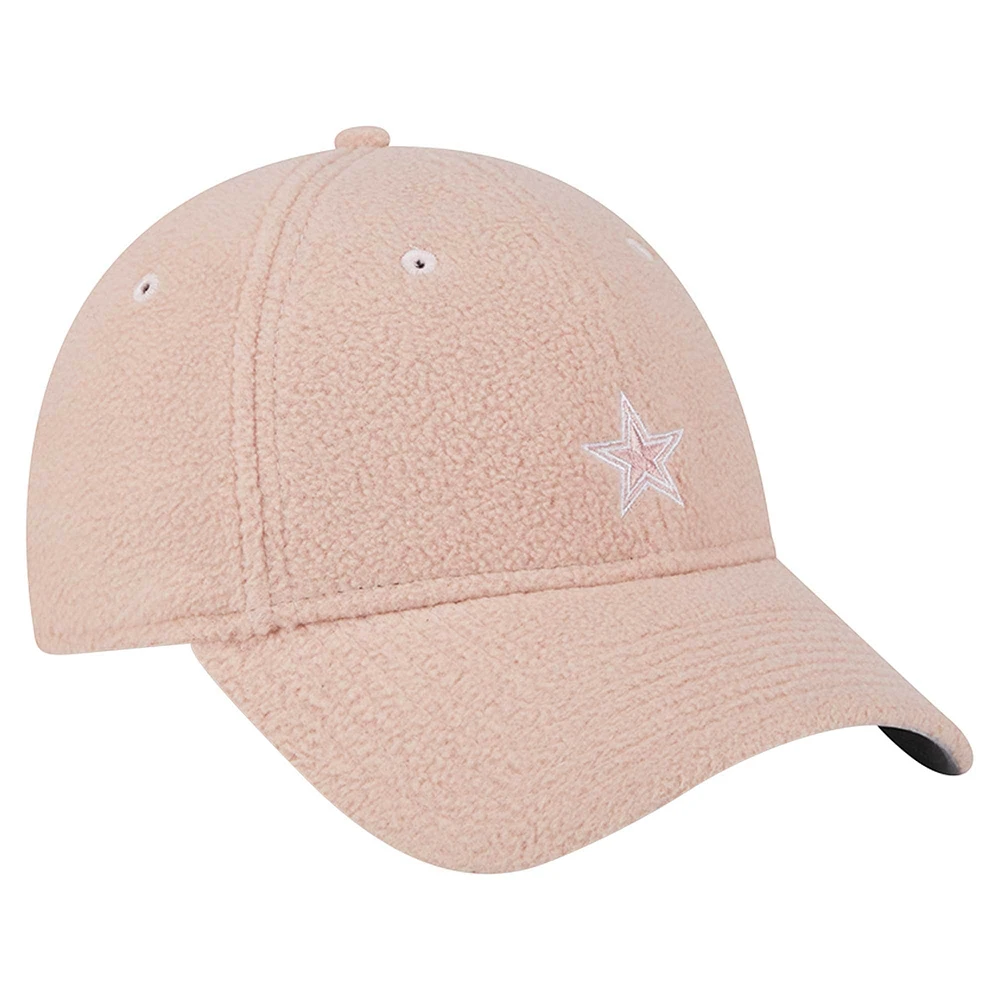 Women's New Era Light Pink Dallas Cowboys Cozy 9FORTY Adjustable Hat