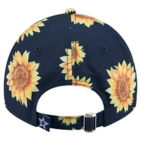 Women's New Era Navy Dallas Cowboys Adventure Sunflower 9TWENTY Adjustable Hat