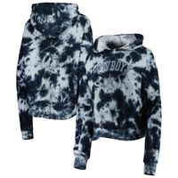 Women's New Era Navy Dallas Cowboys Cloud Dye Fleece Pullover Hoodie