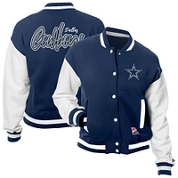 Women's New Era Navy Dallas Cowboys  Fleece Full-Snap Jacket