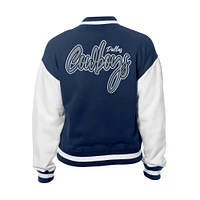 Women's New Era Navy Dallas Cowboys  Fleece Full-Snap Jacket