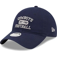 Casquette réglable New Era Dallas Cowboys Formed 9TWENTY pour femme, bleu marine