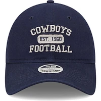 Casquette réglable New Era Dallas Cowboys Formed 9TWENTY pour femme, bleu marine