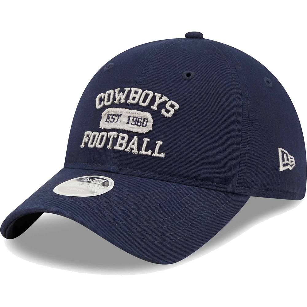 Women's New Era Navy Dallas Cowboys Formed 9TWENTY Adjustable Hat