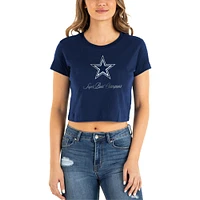 T-shirt femme New Era bleu marine Dallas Cowboys Historic Champs