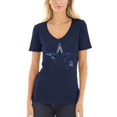 New Era Youth Dallas Cowboys Star V-Neck Navy T-Shirt