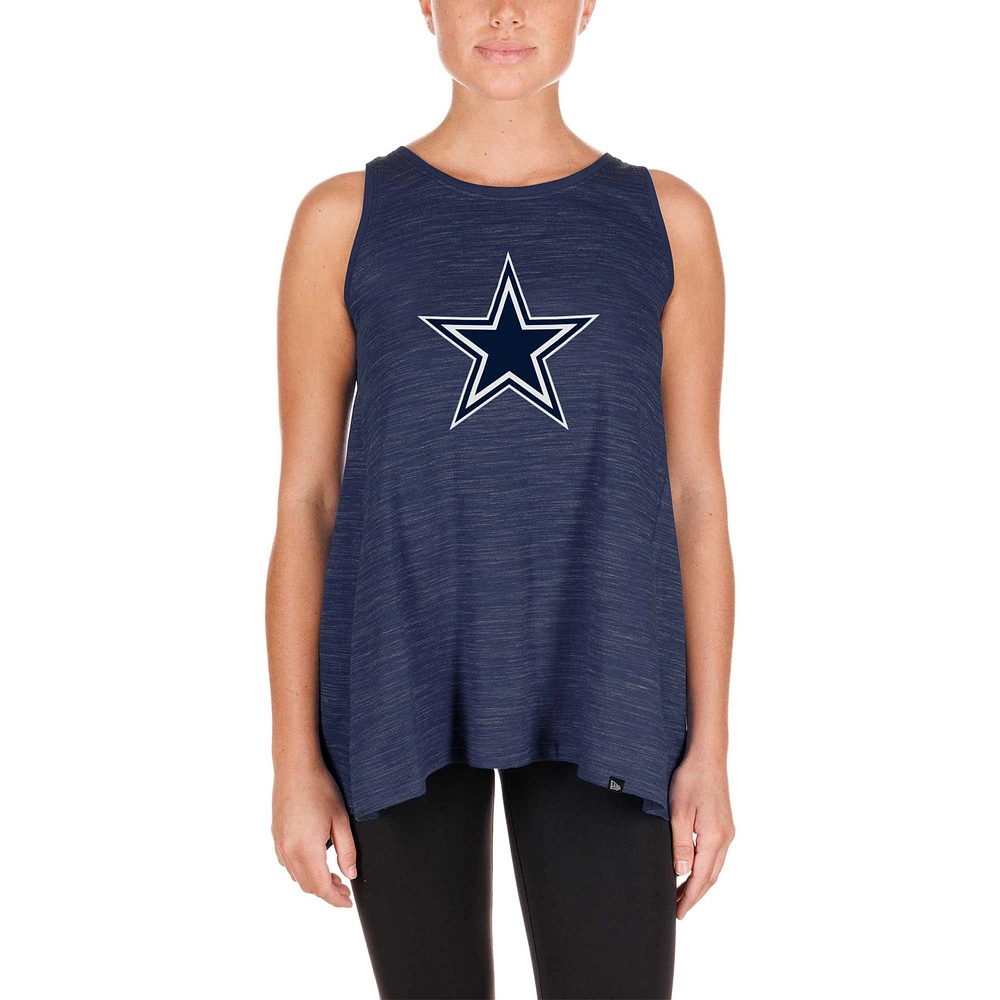 Women's New Era Navy Dallas Cowboys Plus Space Dye Active Tank Top