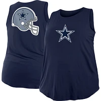 Débardeur taille plus bleu marine Dallas Cowboys New Era pour femme