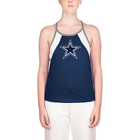 DCM COW NAVY WHITE 23 WOMEN'S RIBBED RACERBACK TANK TANLAD